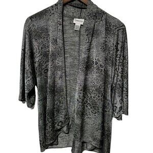 Chico's Travelers Open Cardigan Gray Size 1 (Medium 8/10)